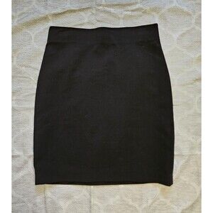 Black Pencil Skirt Philosophy Republic Women’s Size 8 Gold Zipper Stretchy EUC